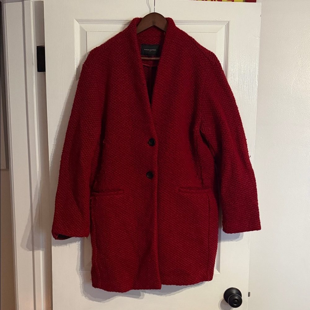 Banana Republic Factory Red Teddy Jacket